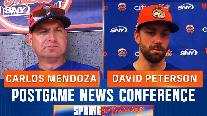 Carlos Mendoza on Edwin Diaz's velocity drop in Mets spring training game