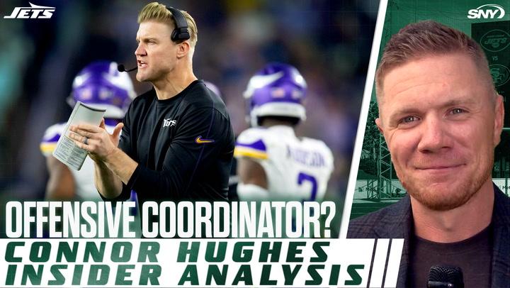 Connor Hughes discusses Jets' offensive coordinator candidates, including McCown and Caley.