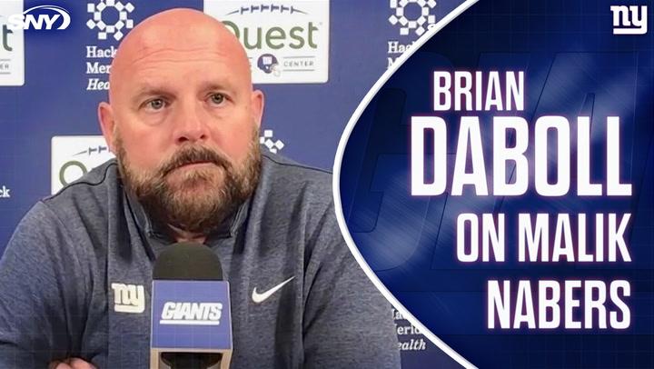 Brian Daboll discusses Giants' loss to Buccaneers, Malik Nabers' comments, and QB decision.