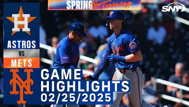 Mets vs Astros (2/25/25) | Luisangel Acuña, Brett Baty | Mets Highlights