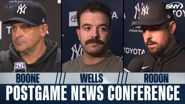 Carlos Rodon, Austin Wells and Aaron Boone react to Yankees 11-1 loss to Tigers
