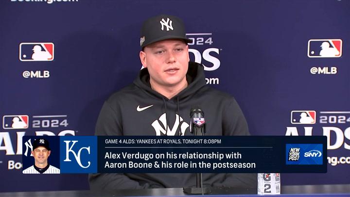 Alex Verdugo discusses job security and postseason role before Game 4 of the 2024 ALDS.