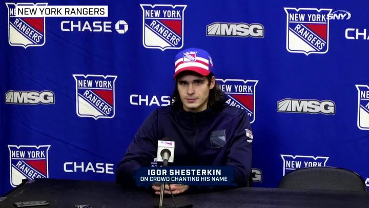 Rangers vs Flyers: Igor Shesterkin shares emotions hearing MSG crowd chant his name | Rangers Post Game