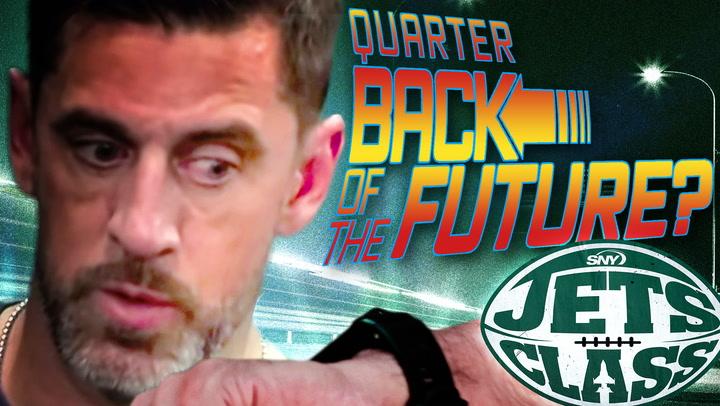 Jets explore altered timelines to find their star quarterback. "Back to the Future" theme.