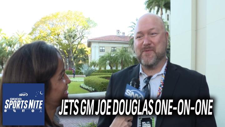 Jeane Coakley goes 1-on-1 with Jets GM Joe Douglas, about free agency and the NFL Draft | SportsNite