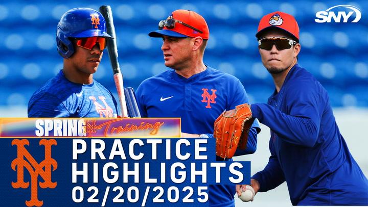 Juan Soto and Francisco Lindor take live BP against Kodai Senga at Mets spring training