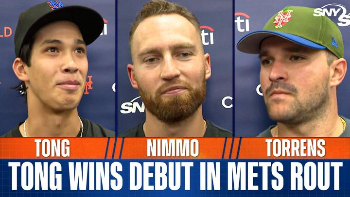Jonah Tong, Luis Torrens and Brandon Nimmo on Tong performance, Mets 19-run explosion