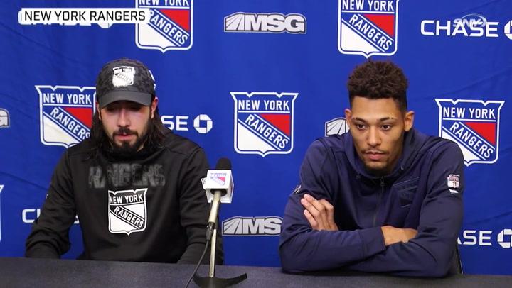 Rangers vs Panthers: Mika Zibanejad & K'Andre Miller discuss win | Rangers Post Game