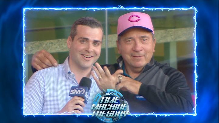 Johnny Bench calls Mets vs Reds action with Steve Gelbs in 2018 | Time Machine Tuesday