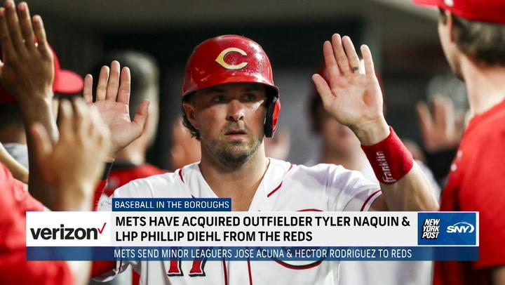 Mets acquire outfielder Tyler Naquin and pitcher Phillip Diehl from the Reds