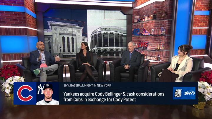 SNY crew discusses Yankees acquiring Cody Bellinger from Cubs and potential future moves.