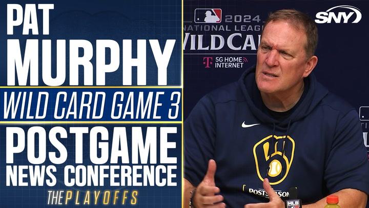 Brewers manager Pat Murphy reacts to Pete Alonso's ninth-inning homer to give Mets the win