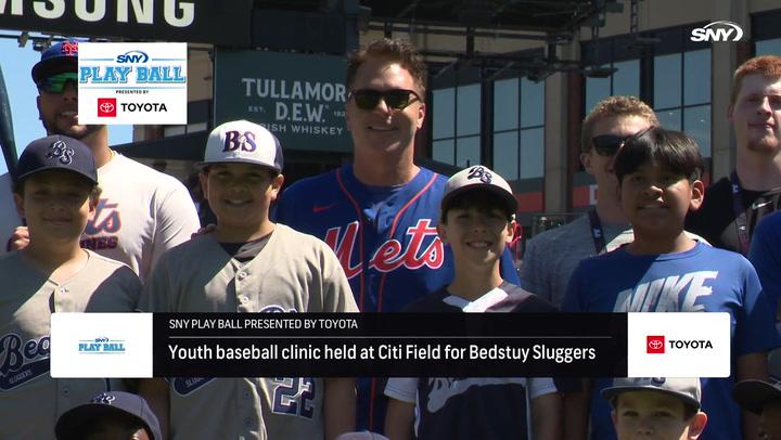 SNY Play Ball and the Mets host youth baseball clinic for Bedstuy Sluggers