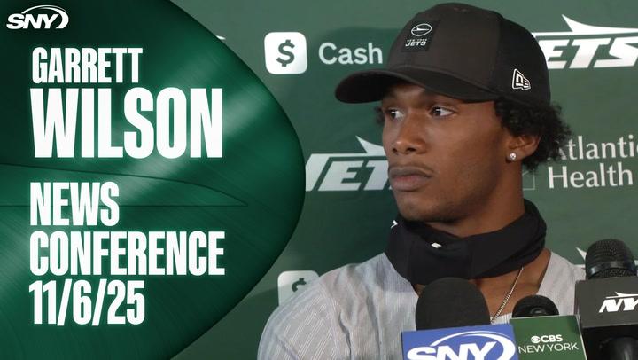 Garrett Wilson Jets press conference on November 6, 2025.
