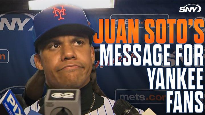 Juan Soto shares message to Yankees fans after signing with Mets