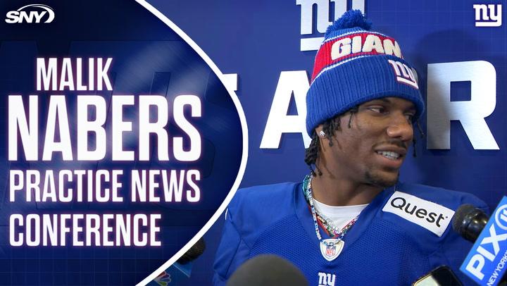 Malik Nabers discusses Giants' changes, mindset after Daniel Jones' benching at press conference.