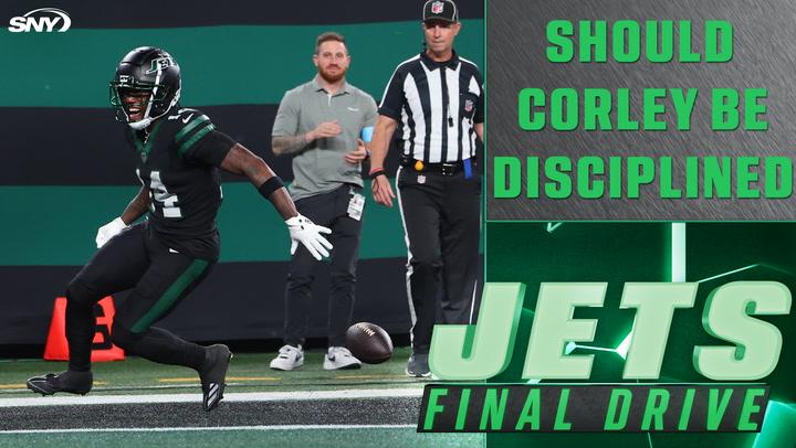 Malachi Corley drops the football before the goal line. Discussion on Jets Final Drive: discipline?