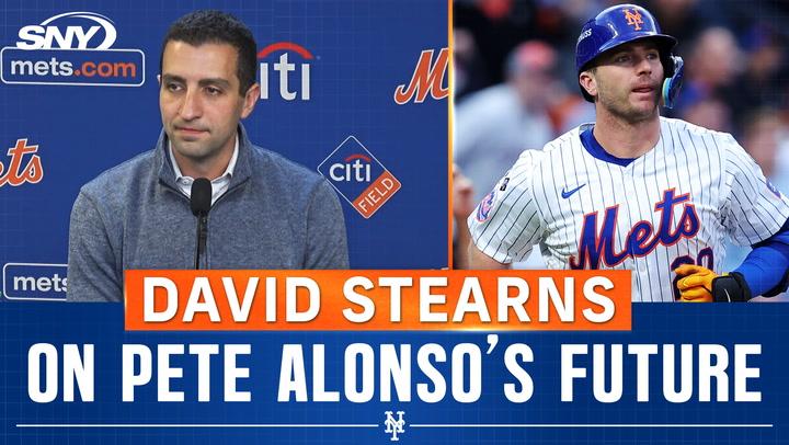 Mets president of baseball ops David Stearns addresses upcoming free agency of Pete Alonso