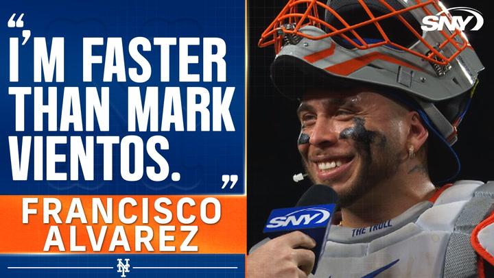 Francisco Alvarez on first career MLB triple, belief in the Mets' bullpen, and win over Nationals