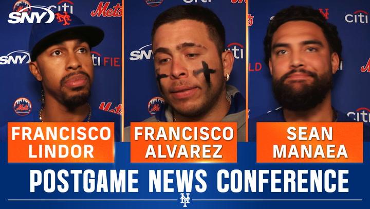 Francisco Alvarez talks back injury, Sean Manaea and Francisco Lindor on Mets loss to Milwaukee