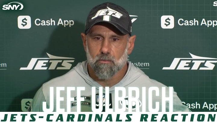 Jeff Ulbrich discusses Jets' challenges after a 31-6 loss to the Cardinals, focusing on their 3-7 record.