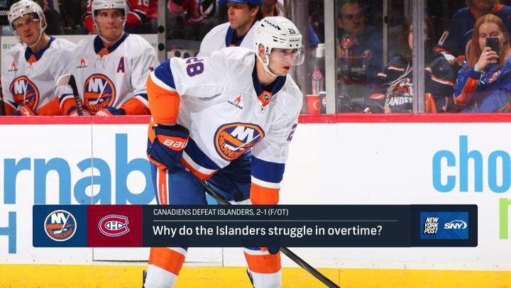 NY Islanders face overtime struggles after Montreal loss. Rosner and London discuss the issue.