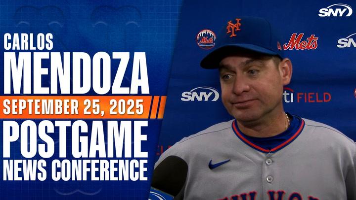 Carlos Mendoza postgame news conference with Mets on September 25, 2025.