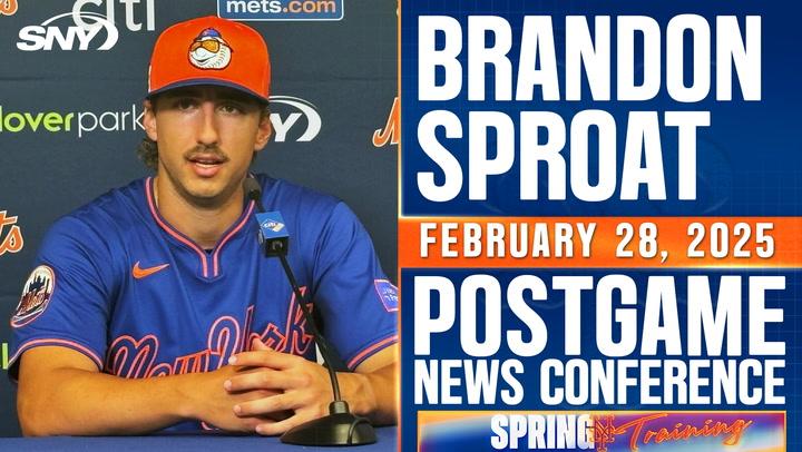 Brandon Sproat on two scoreless innings in spring training debut: 'It was a lot of fun'