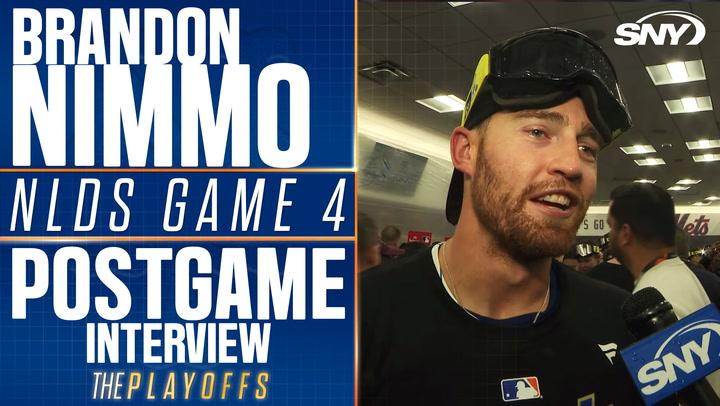 Brandon Nimmo gets emotional looking back at his long Mets road to the NLCS