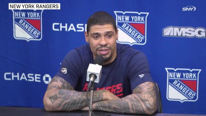 Rangers vs Canadiens: Ryan Reaves on fight with Pezzetta in 3-2 win | Rangers Post Game