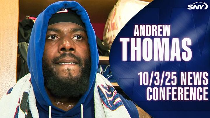 Andrew Thomas 10/3/25 news conference SNY