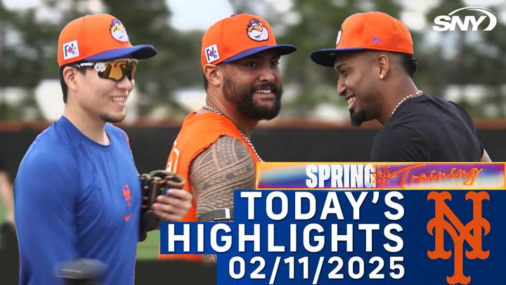 Mets pitchers Sean Manaea, Kodai Senga, and Edwin Diaz throw at spring training