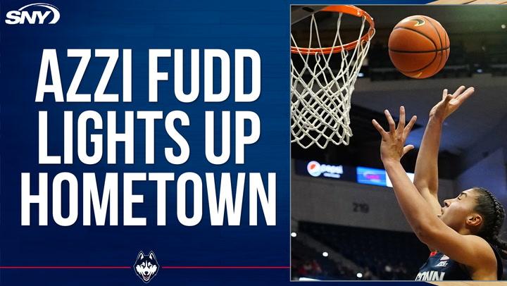 Gary Apple and Kara Wolters discuss Azzi Fudd's stellar game in her hometown, boosting UConn.