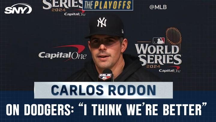 Carlos Rodon speaks confidently about Yankees vs. Dodgers in the World Series: "I think we're better."