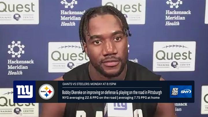 Bobby Okereke discusses defensive improvement and challenges of playing in Pittsburgh.