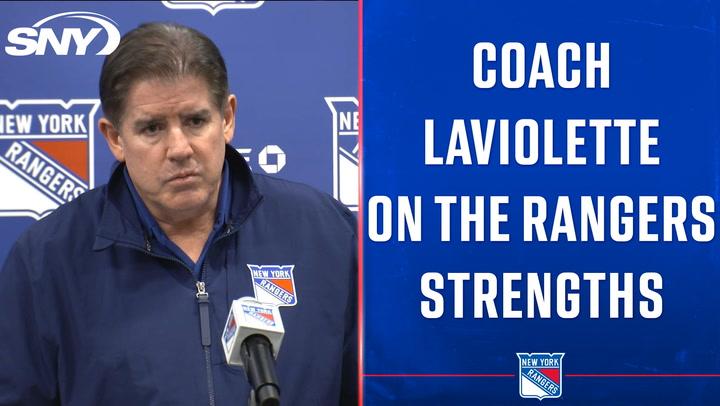 Coach Laviolette discusses key players and strategies contributing to the Rangers' success.