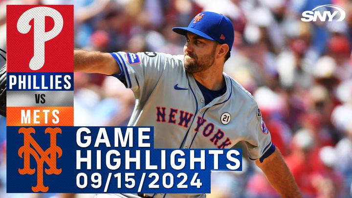 Mets vs Phillies (9/15/2024) | NY Mets Highlights