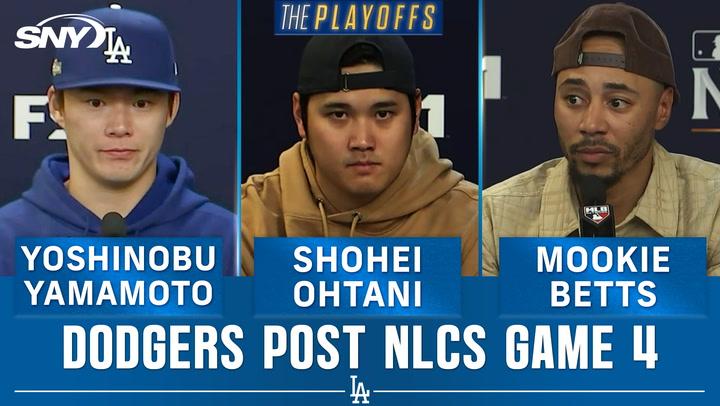 Shohei Ohtani, Mookie Betts and Yoshinobu Yamamoto on the NLCS Game 4 win over the Mets