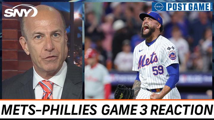 Gary Cohen and Mets postgame crew react to Sean Manaea's Game 3 win over Phillies