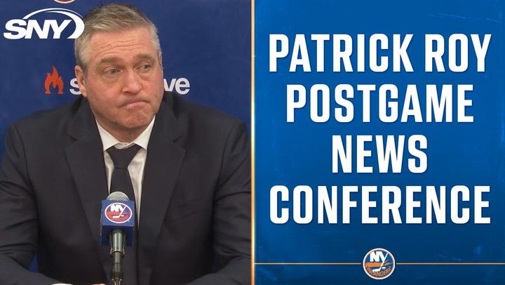 Patrick Roy discusses Islanders' 4-3 win over Carolina, highlighting Bo Horvat's key goal.