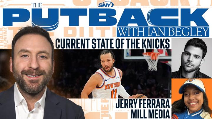 Alt text: "The Putback with Ian Begley discusses Knicks' struggles and Mitchell Robinson's return."