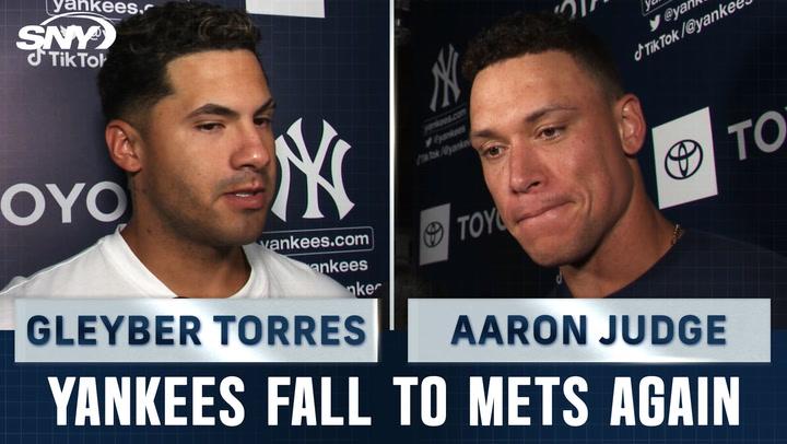 Two upset Yankees players.