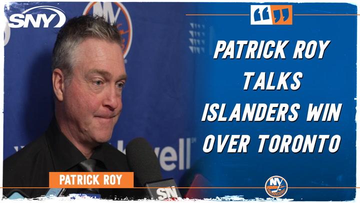 Islanders coach Patrick Roy 'pleased' with big road win in Toronto