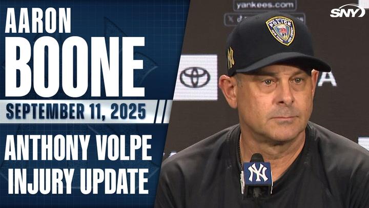 "Man discusses injury update."