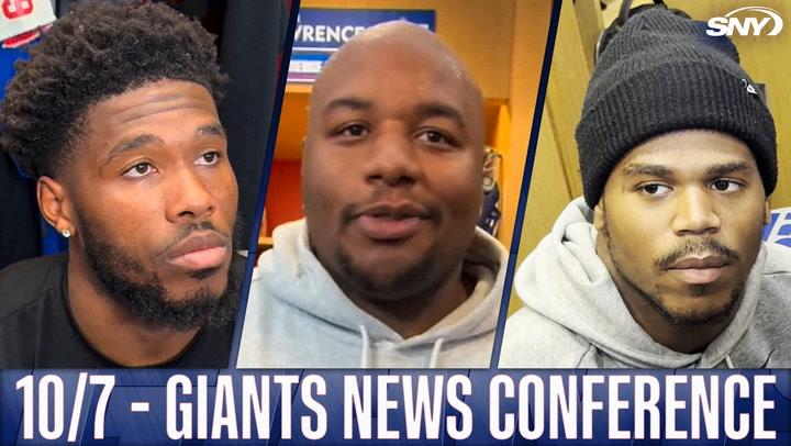 Giants players featured at the 10/7 news conference according to SNY.