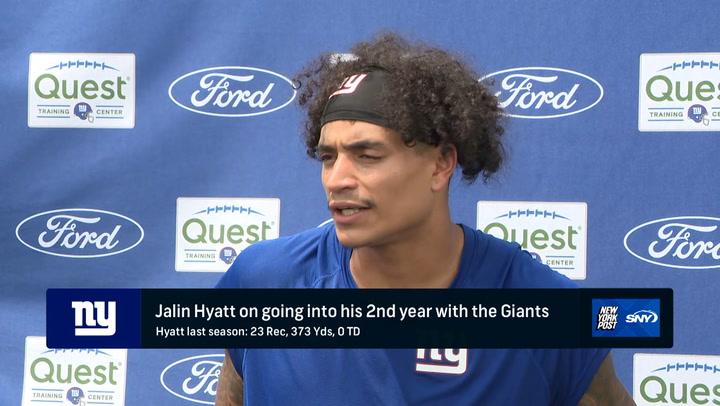 Jalen Hyatt discusses entering his second year with the Giants.