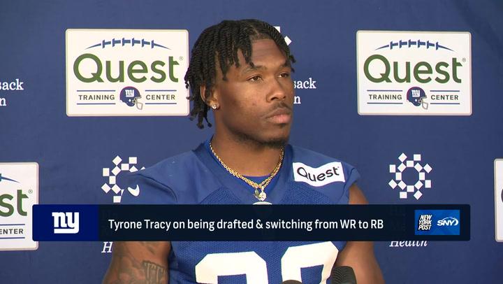 Tyrone Tracy talks about being drafted and switching from WR to RB