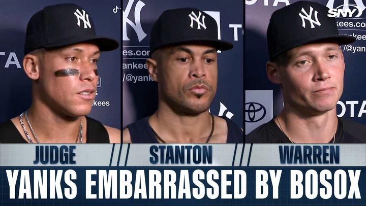 Will Warren, Aaron Judge and Giancarlo Stanton discuss the Yankees dreadful loss to Boston