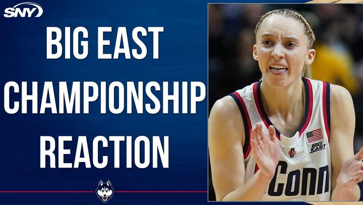 UConn secures fifth Big East title; Paige Bueckers shines. Analysis by Meg Culmo, Chelsea Sherrod.