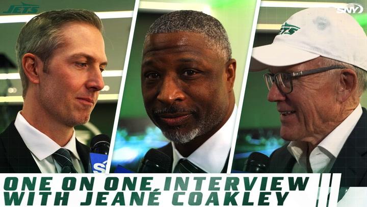 Jeane Coakley interviews Woody Johnson, Aaron Glenn, and Darren Mougey about Jets' future.